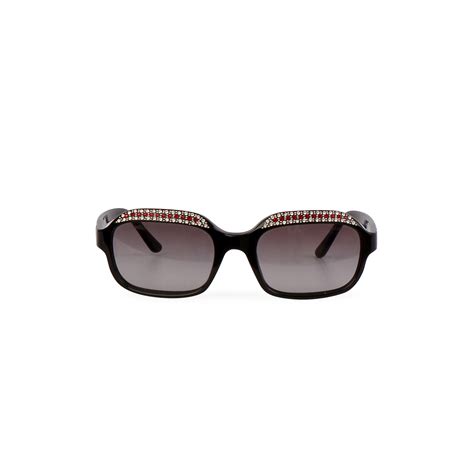 chanel diamanté sunglasses with rhinestones